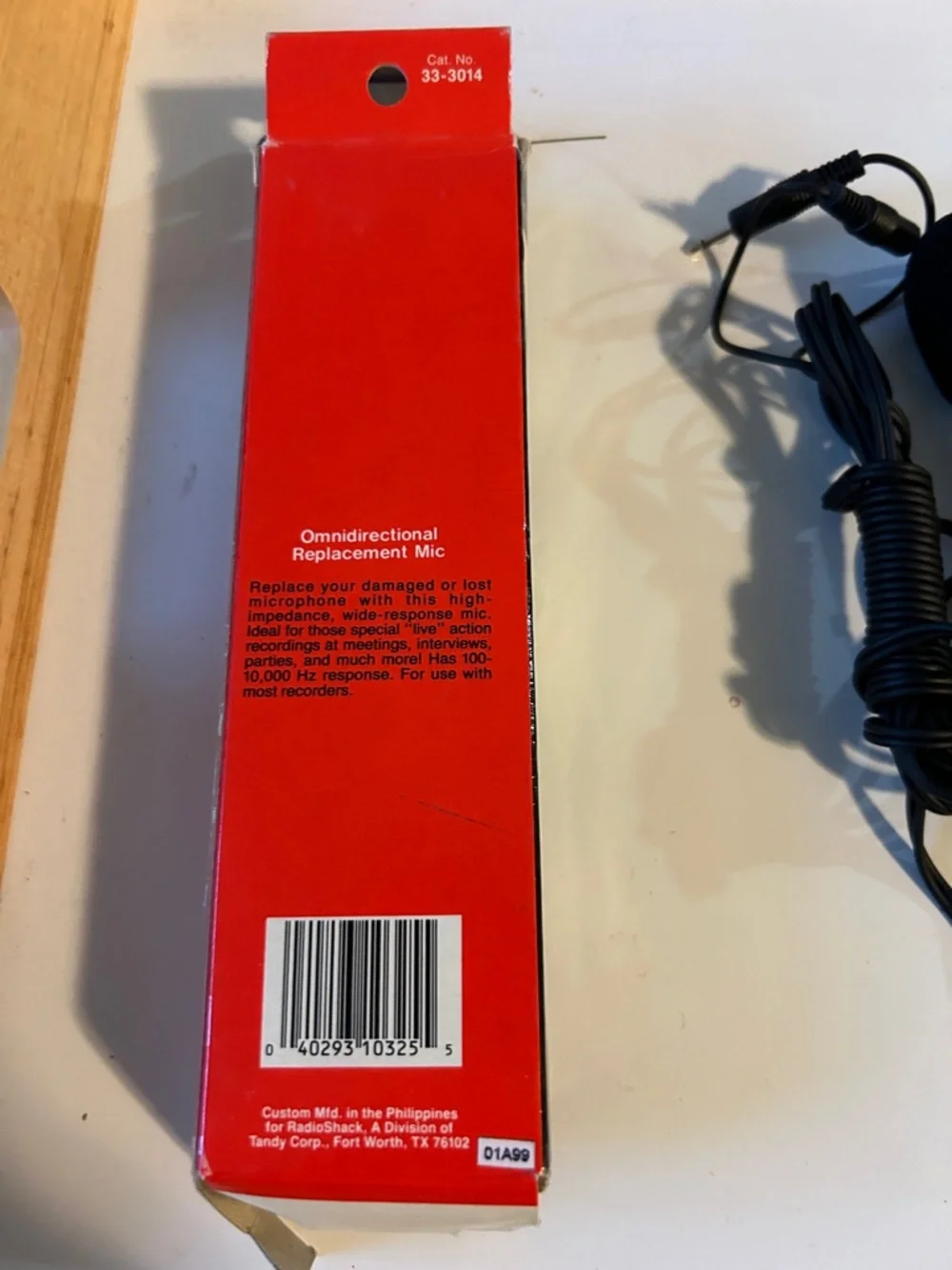 Optimus 33-3014 Omnidirectional Electret Condenser Microphone Stand 6 Ft Cord